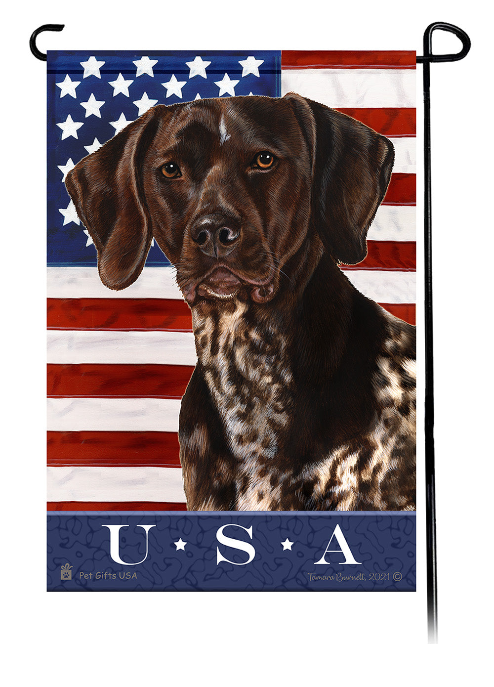 German Shorthaired Pointer True Blue Garden Flags