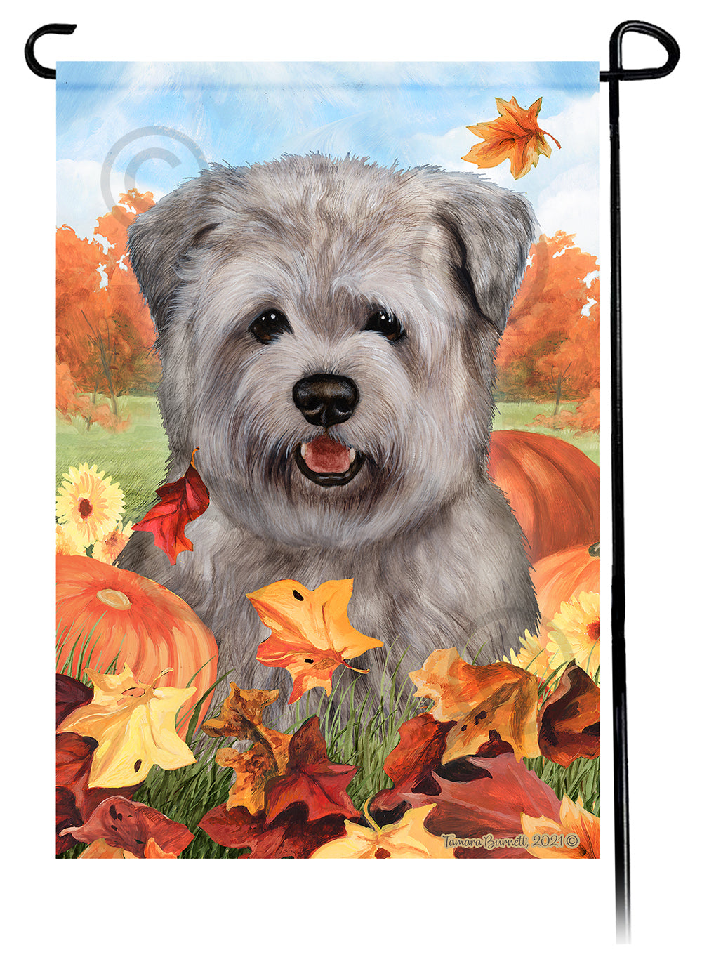 Glen of Imaal Terrier Falling Leaves Garden Flags