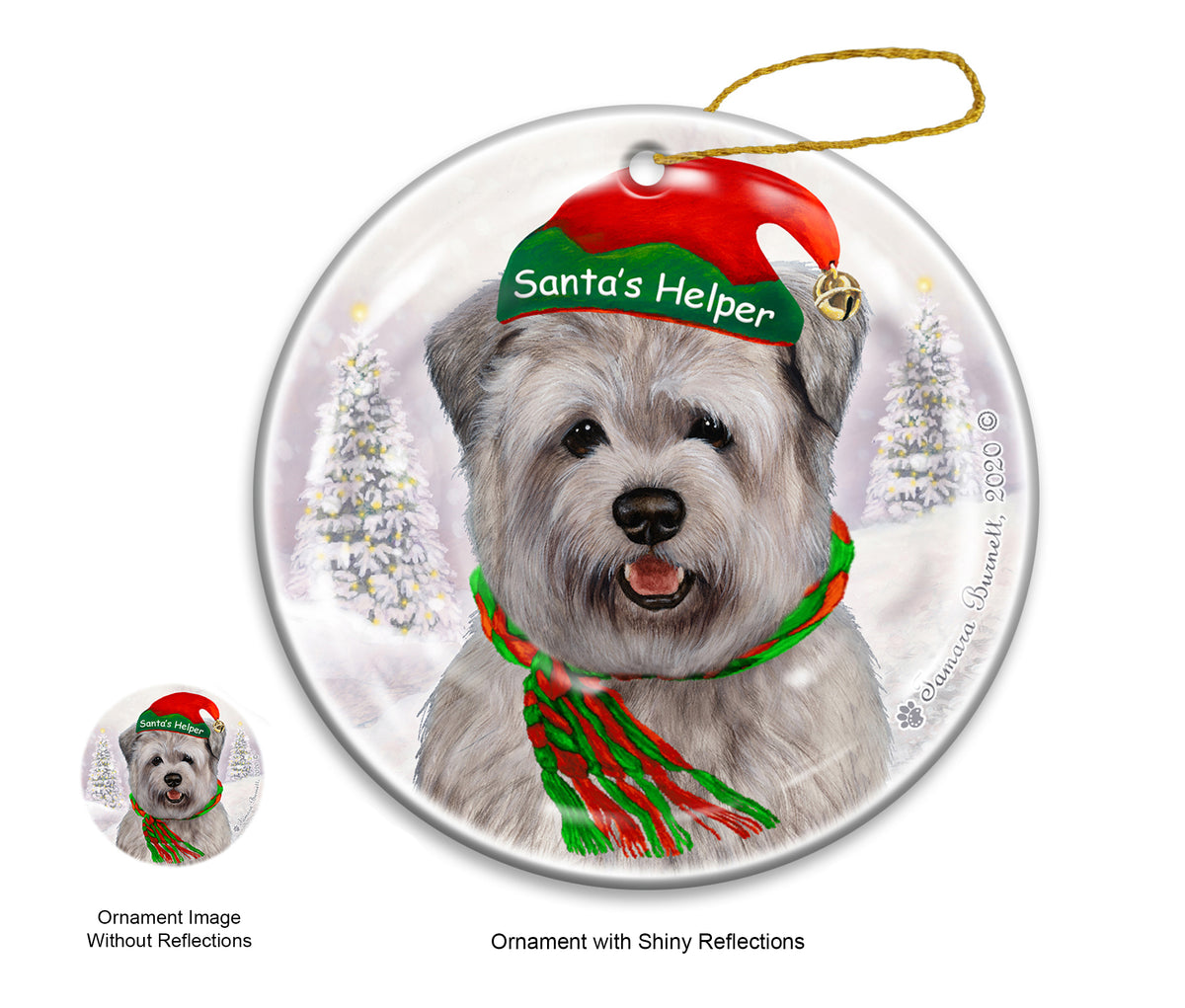 Glen Of Imal Terrier - Santa's Helper Ornament