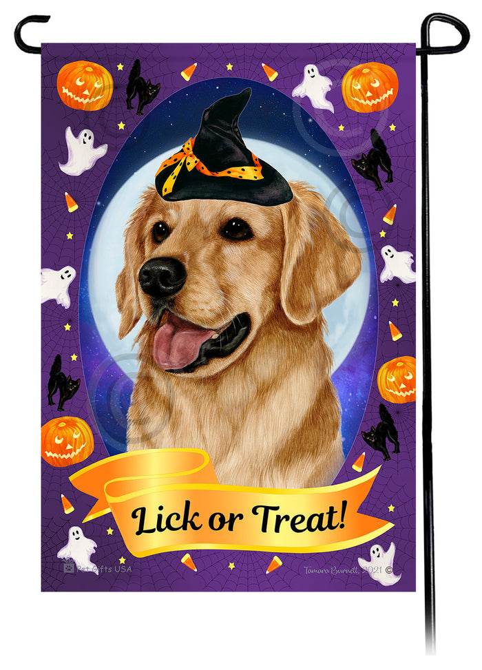Golden Retriever Halloween Howls Garden Flags