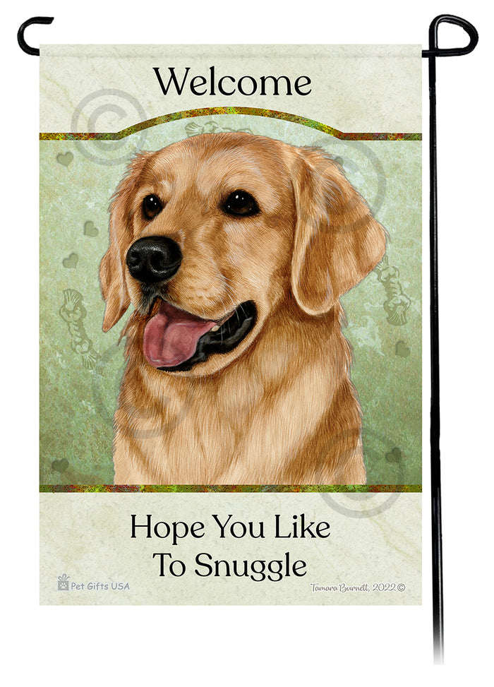 Golden Retriever Hope You Like To Snuggle Garden Flags
