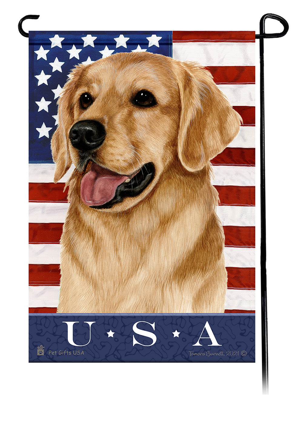 Golden Retriever True Blue Garden Flags
