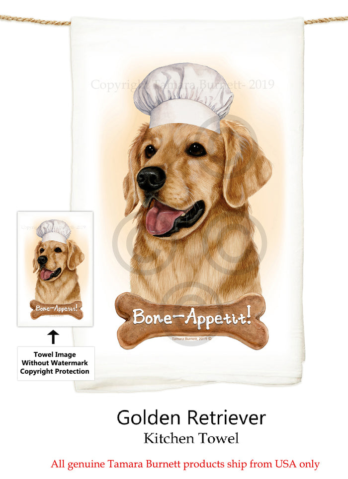 Golden Retriever Flour Sack Towel