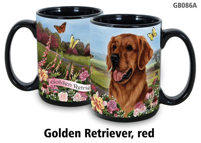 Golden Retriever Gold - Garden Party Fun Mug 15 oz