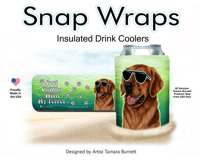 Golden Retriever Red Snap Wrap Cozy