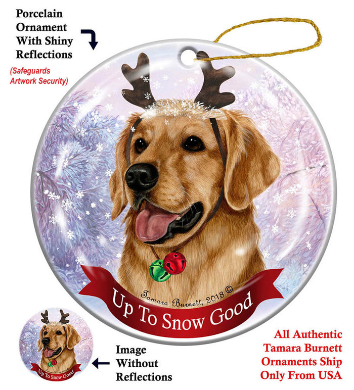 Golden Retriever - Up To Snow Good Ornament