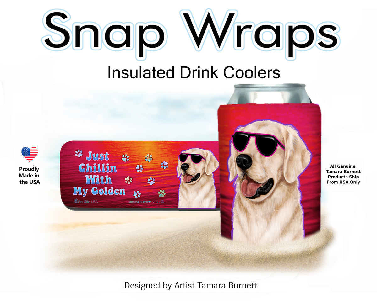 Golden Retriever White Snap Wrap Cozy