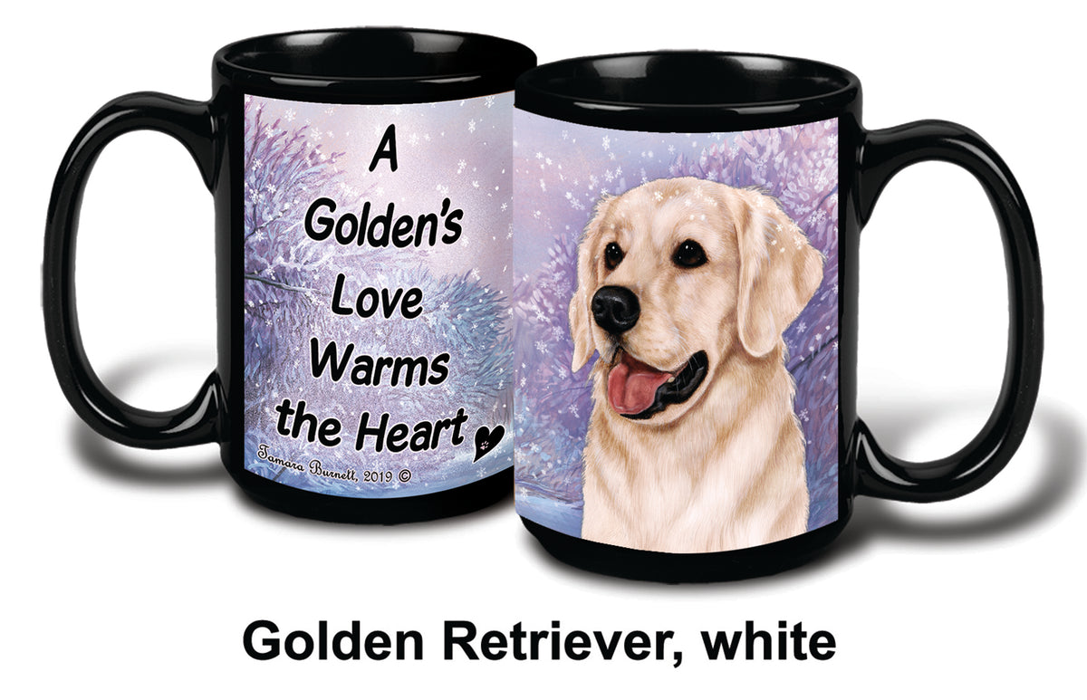Golden Retriever White Winter Mug 15 oz