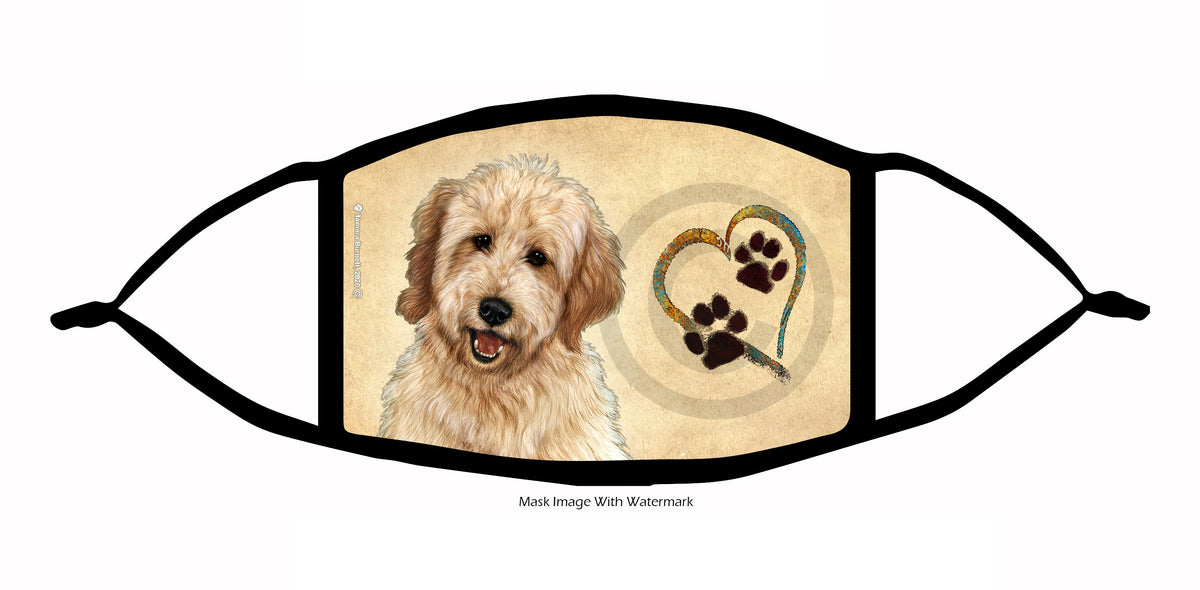 Goldendoodle (Blonde) Face Mask