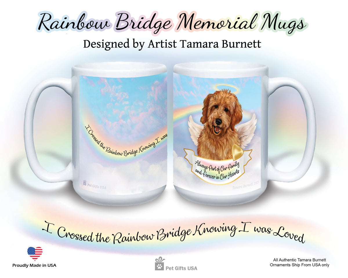 Goldendoodle Red Memorial Mug 15 oz