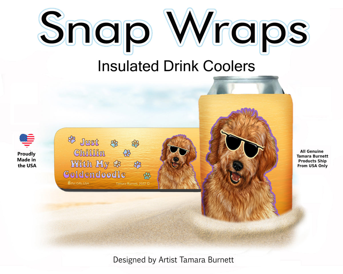 Goldendoodle Red Snap Wrap Cozy