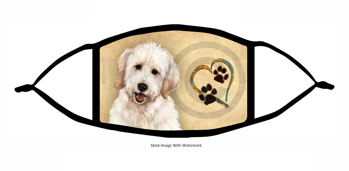 Goldendoodle (White) Face Mask