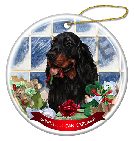 Gordon Setter - Santa I Can Explain Ornament