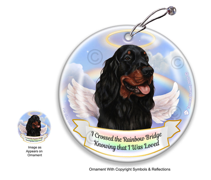 Gordon Setter Rainbow Bridge Memorial Ornament