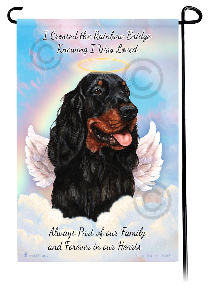 Gordon Setter Memorial Garden Flags
