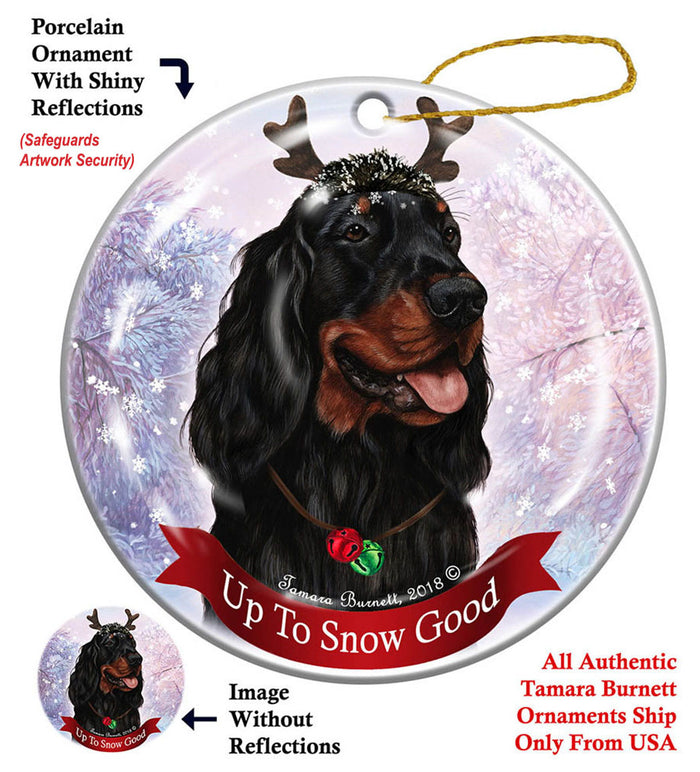 Gordon Setter - Up To Snow Good Ornament