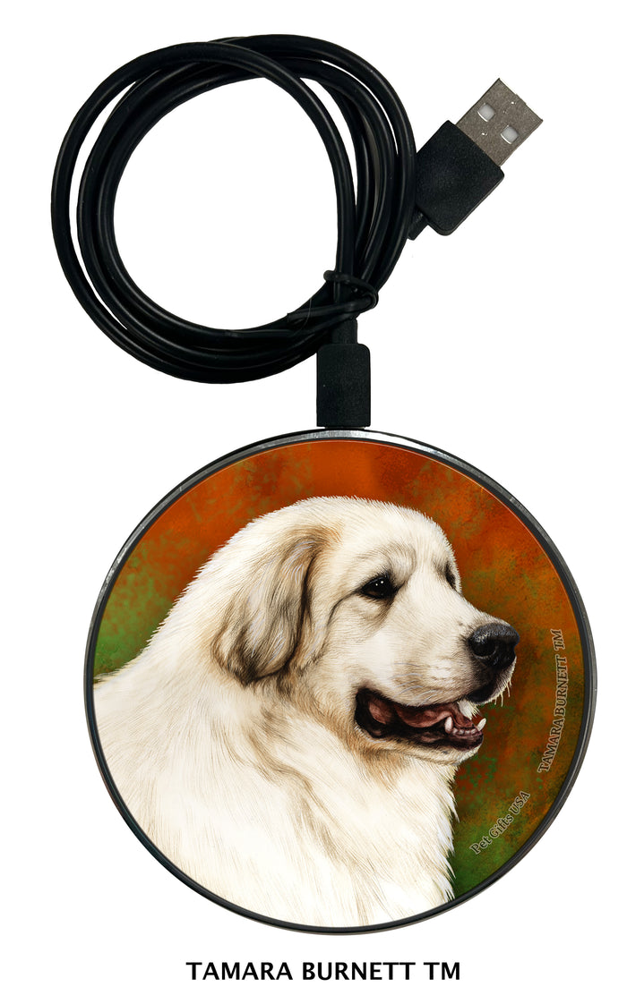 Great Pyrenees Zoomies Wireless Charger