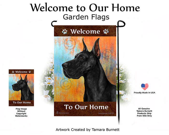 Great Dane Welcome To Our Home Garden Flags
