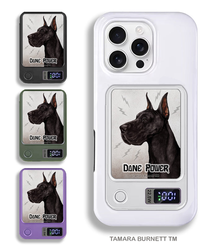 Great Dane Black Cropped Phone Bank Wireless Charger