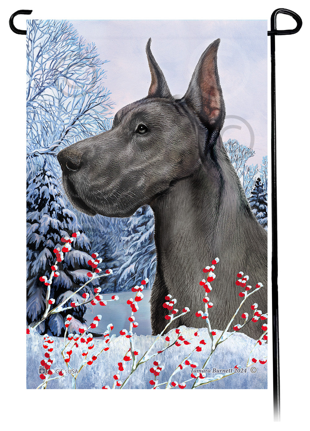 Great Dane Winterberries - Garden Flag