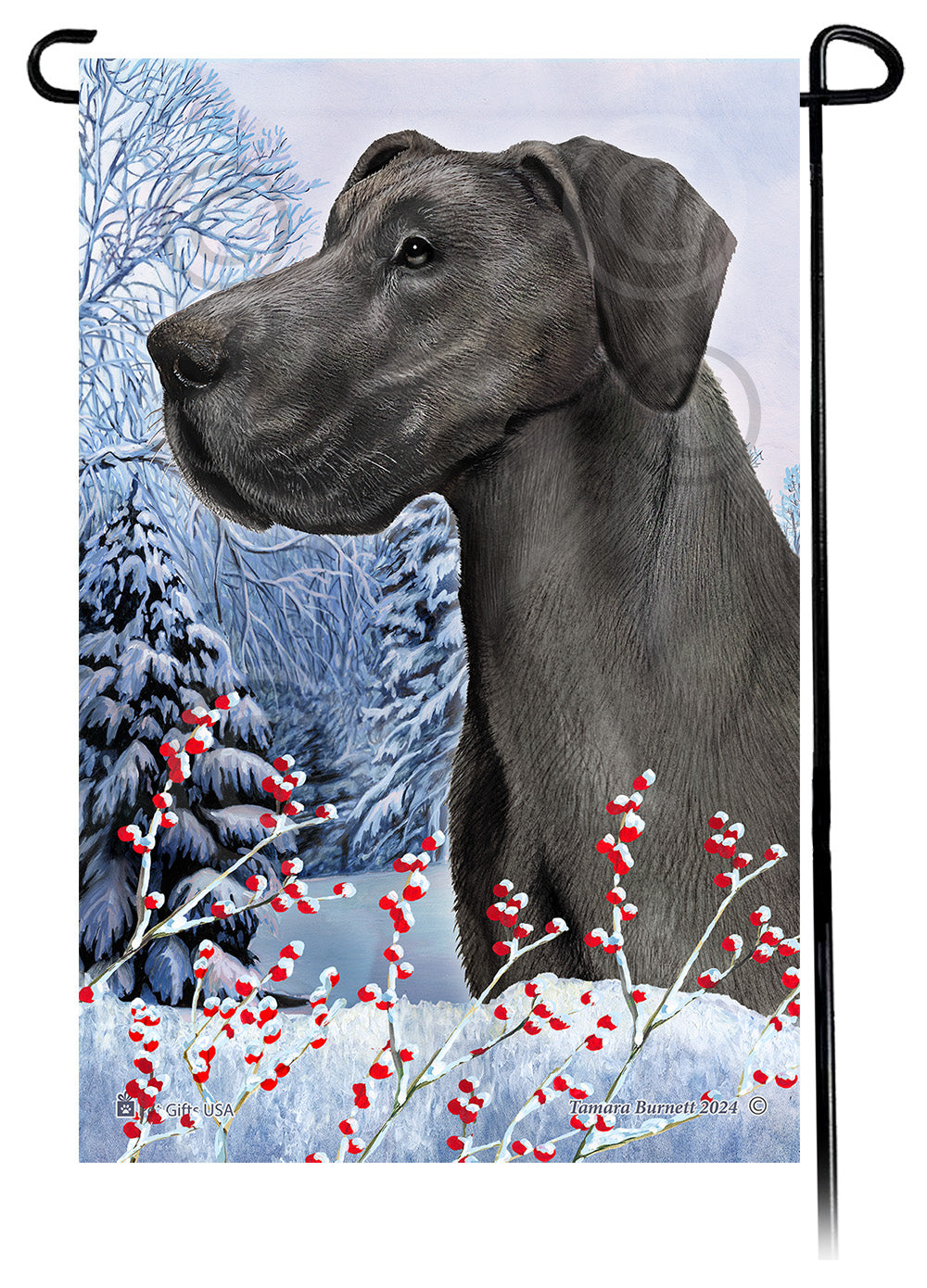 Great Dane Winterberries - Garden Flag