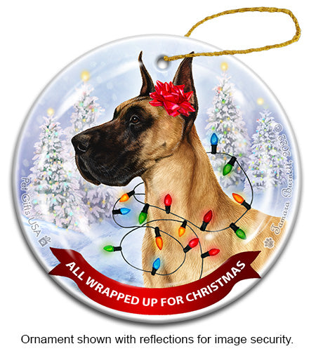 Great Dane Cropped Fawn Ornament