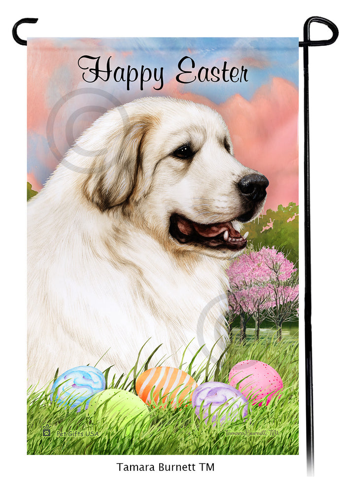 Great Pyrenees Happy Easter Garden Flags