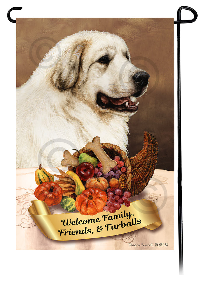 Great Pyrenees Thanksgiving Garden Flags