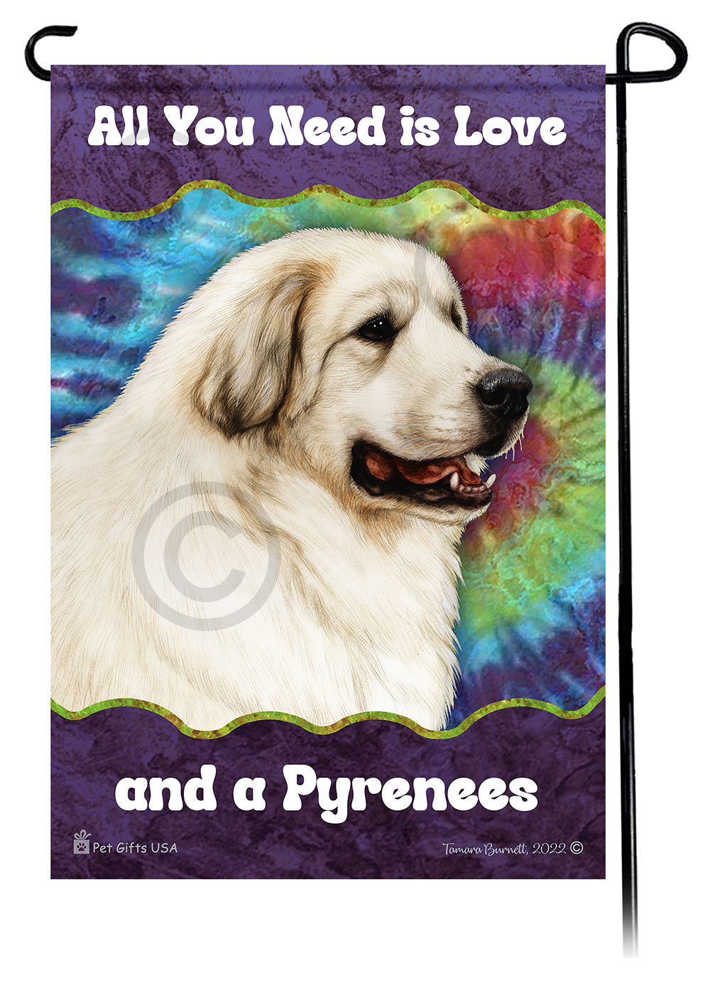 Great Pyrenees All You Need Is Love Garden Flags