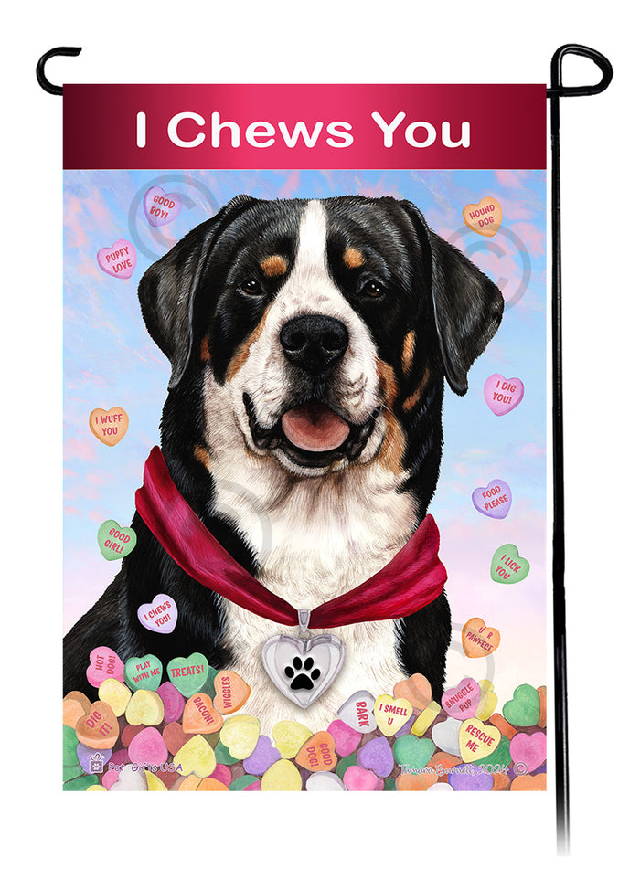 Greater Swiss Mountain Dog Valentine Sweetheart Garden Flags