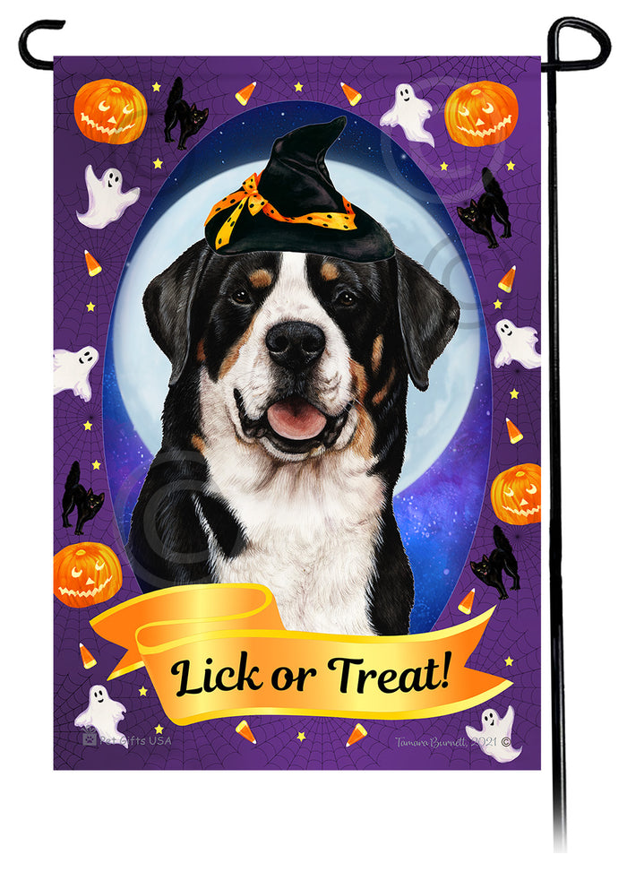 Greater Swiss Mountain Dog Halloween Howls Garden Flags