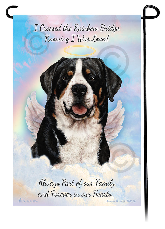 Greater Swiss Mountain Dog Memorial Garden Flags