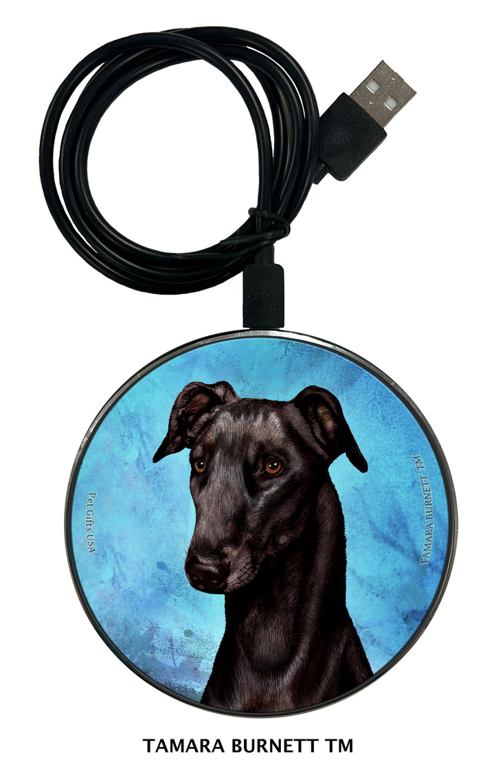 Greyhound Black Zoomies Wireless Charger