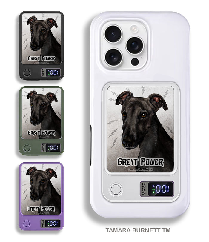 Greyhound Black Phone Bank Wireless Charger