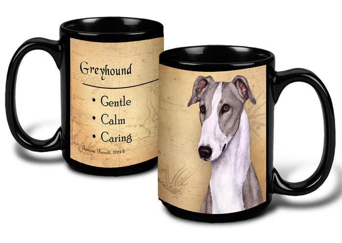 Greyhound Blue/White - My Faithful Friends Mug 15 oz
