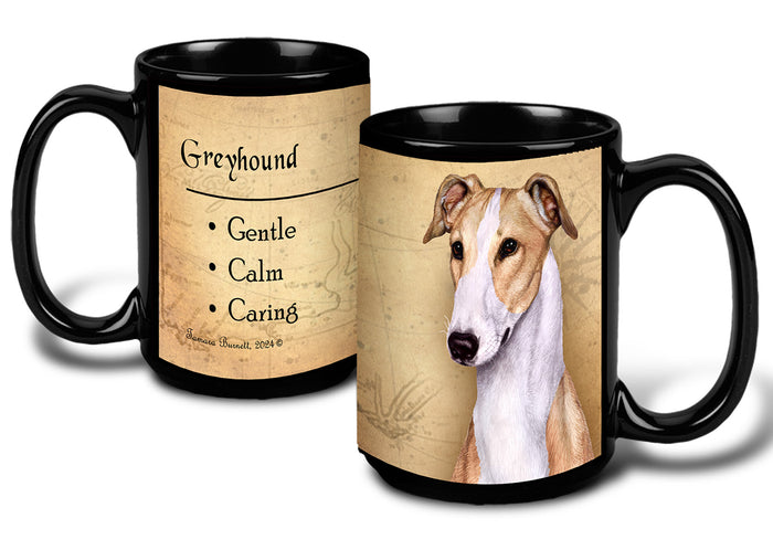Greyhound Cream/White - My Faithful Friends Mug 15 oz