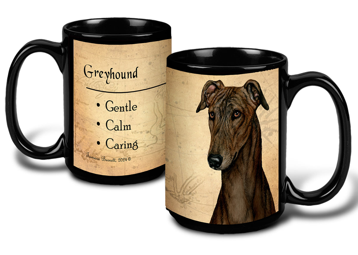 Greyhound Dark Brindle - My Faithful Friends Mug 15 oz