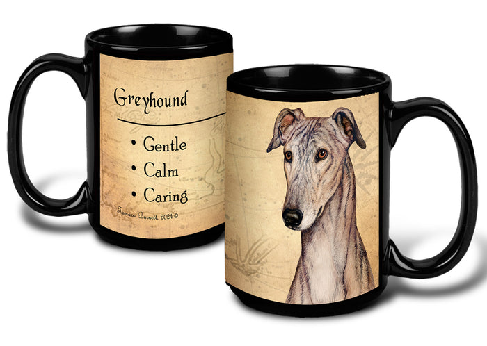 Greyhound Fawn Brindle - My Faithful Friends Mug 15 oz