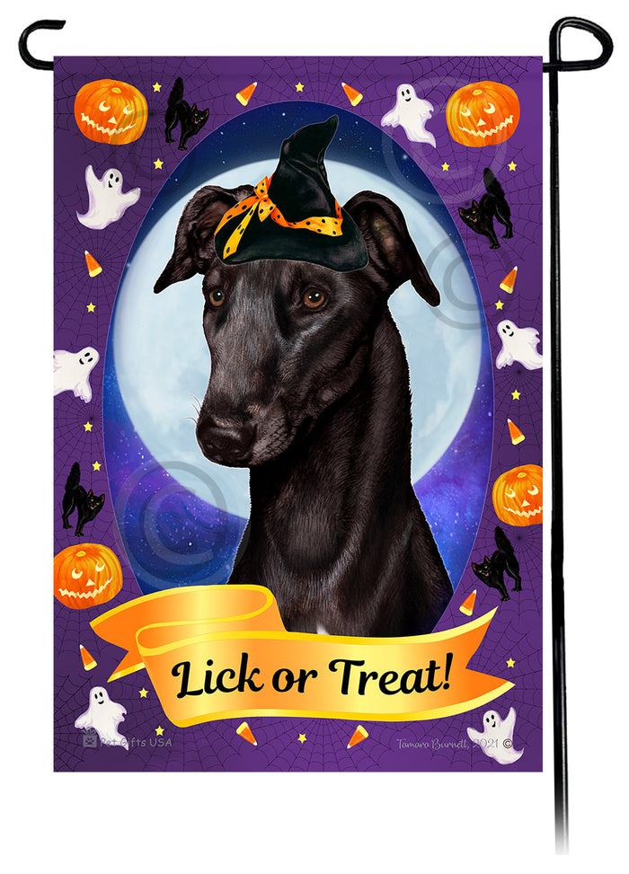 Greyhound Halloween Howls Garden Flags