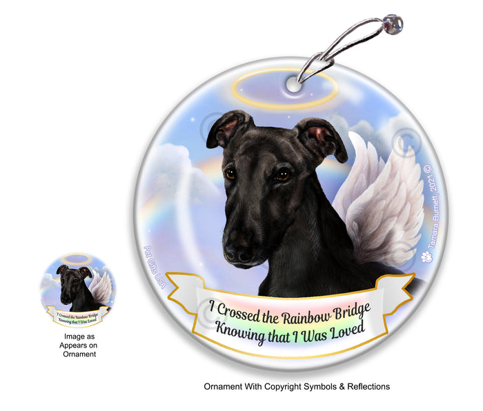 Greyhound Rainbow Bridge Memorial Ornament