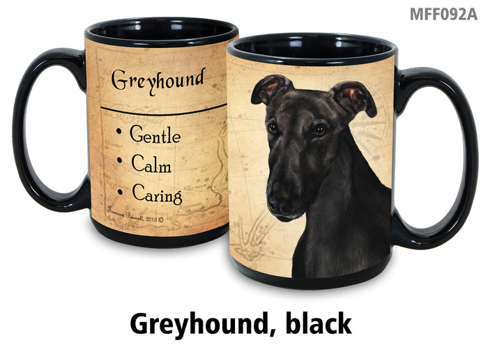 Greyhound Black - My Faithful Friends Mug 15 oz