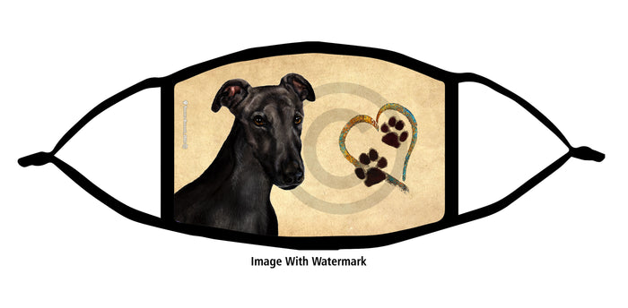 Greyhound (Black) Face Mask