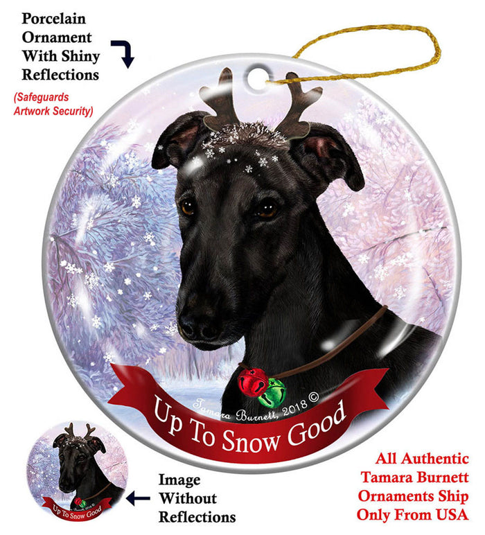 Greyhound - Up To Snow Good Ornament