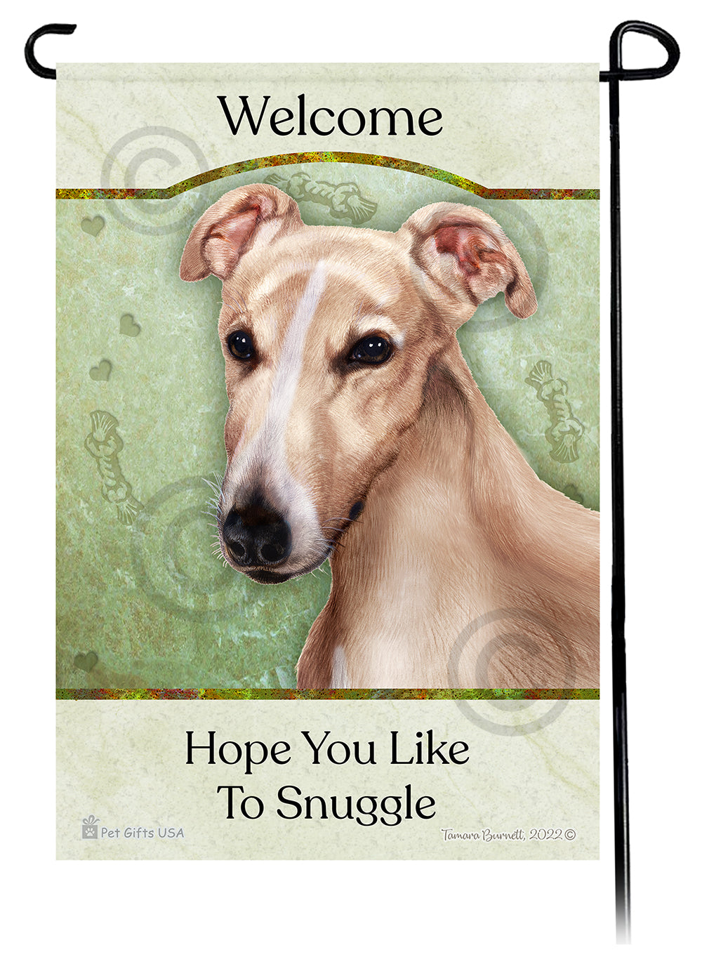 Greyhound Hope You Like To Snuggle - Garden Flag