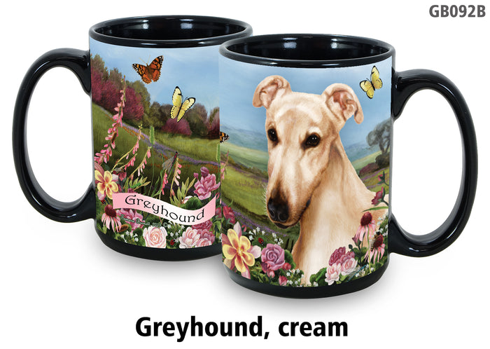 Greyhound Cream - Garden Party Fun Mug 15 oz
