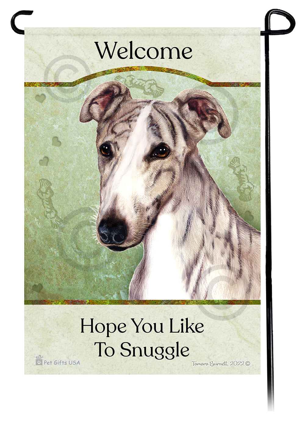 Greyhound Hope You Like To Snuggle - Garden Flag