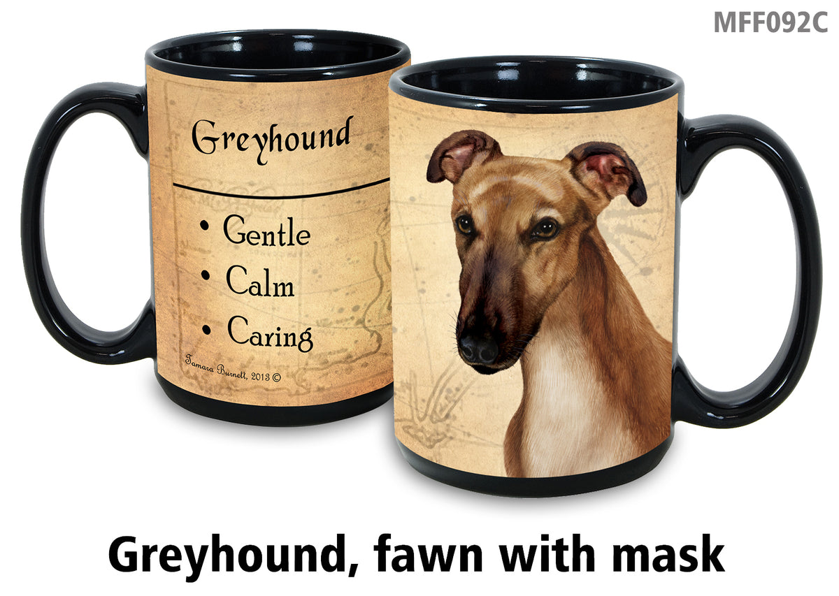 Greyhound Fawn and White - My Faithful Friends Mug 15 oz