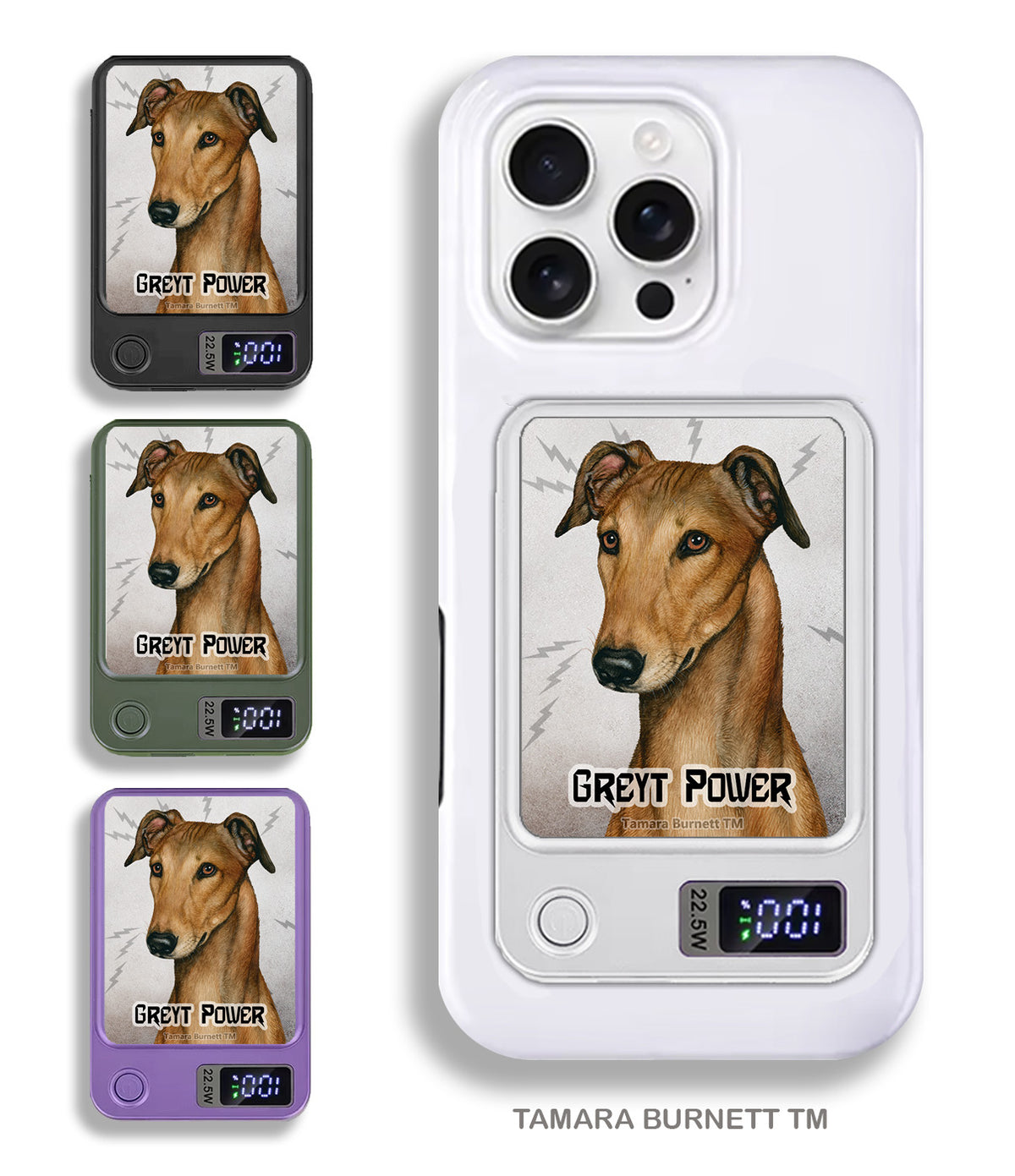Greyhound Fawn Phone Bank Wireless Charger