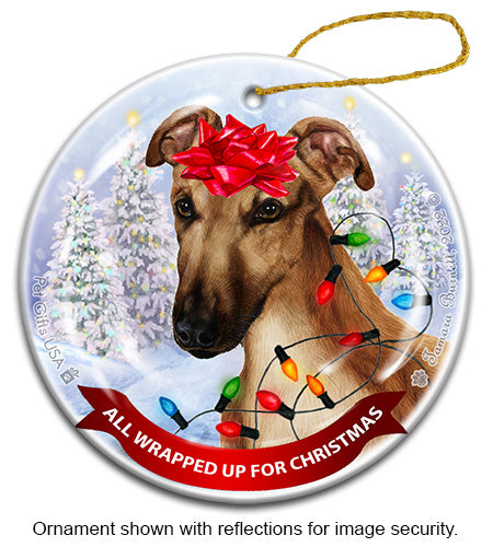 Greyhound Fawn Ornament