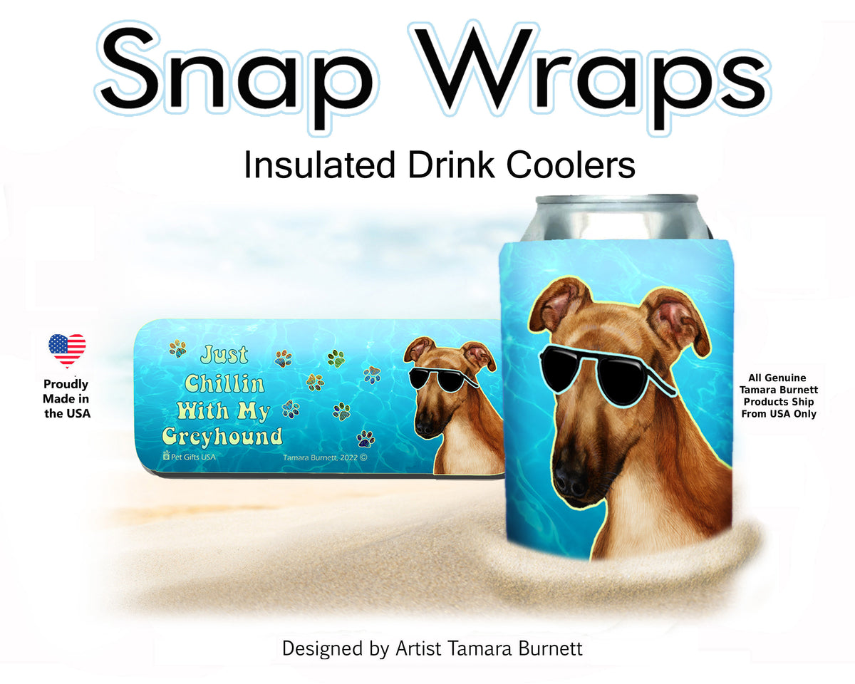 Greyhound Fawn With Mask Snap Wrap Cozy